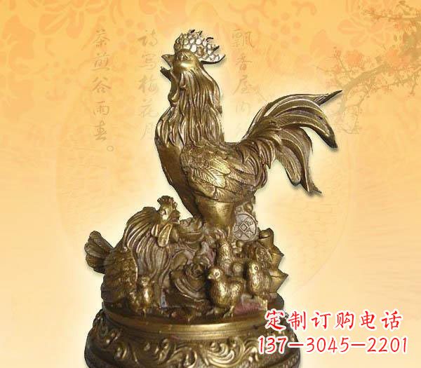 南京打鸣的公鸡铜雕