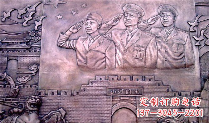 南京献礼铜军人雕塑——赞美大好河山