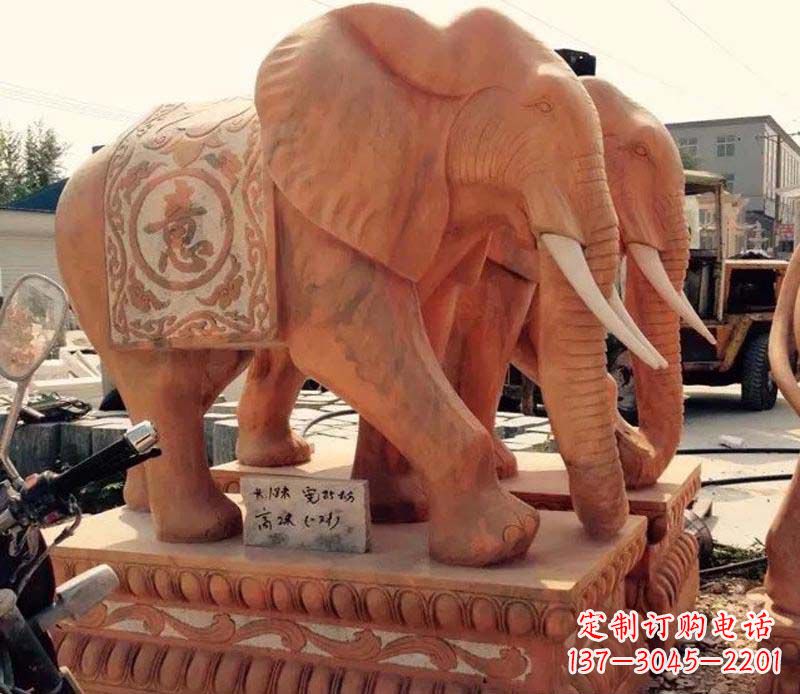 南京大理石大象雕塑1
