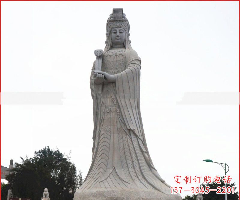 南京大理石大型妈祖神像雕塑