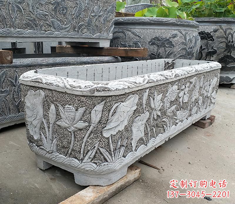 南京大理石菊花水缸雕塑
