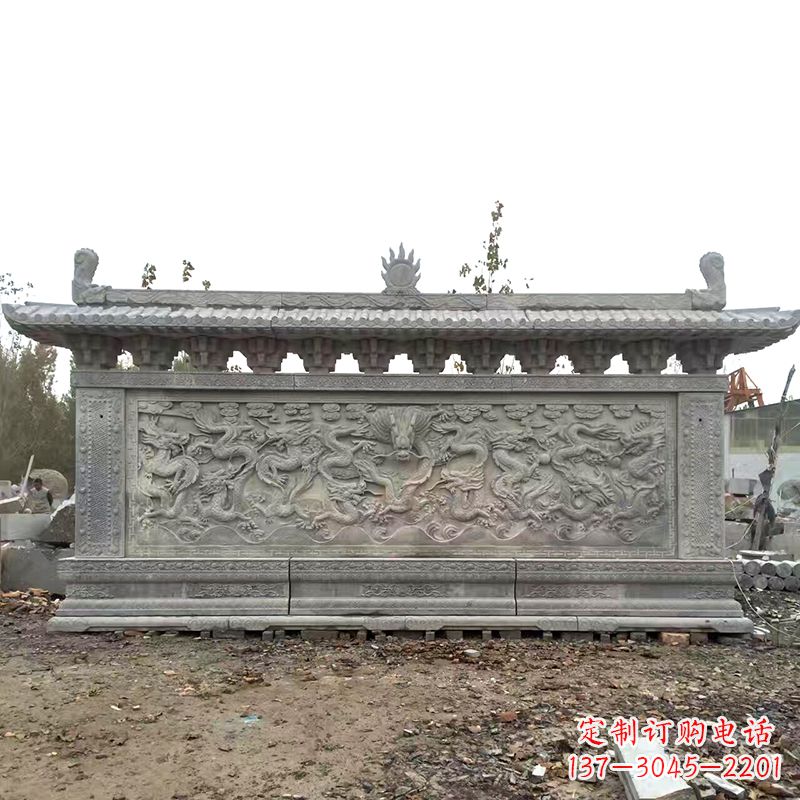 南京大理石影壁雕塑美丽的艺术精品