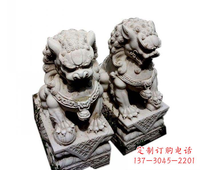 南京大理石仿古石狮子 (3)