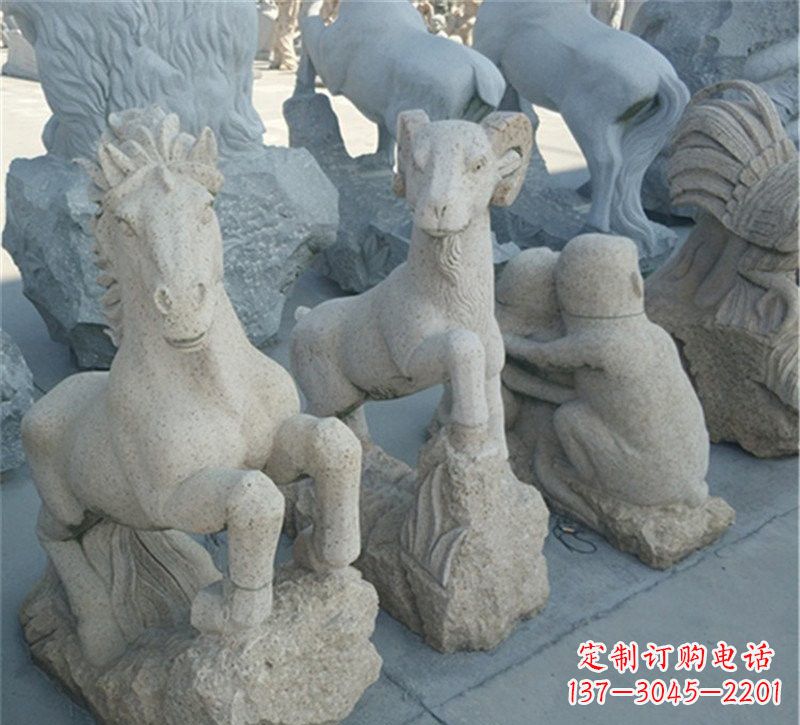 南京大理石公园动物雕塑