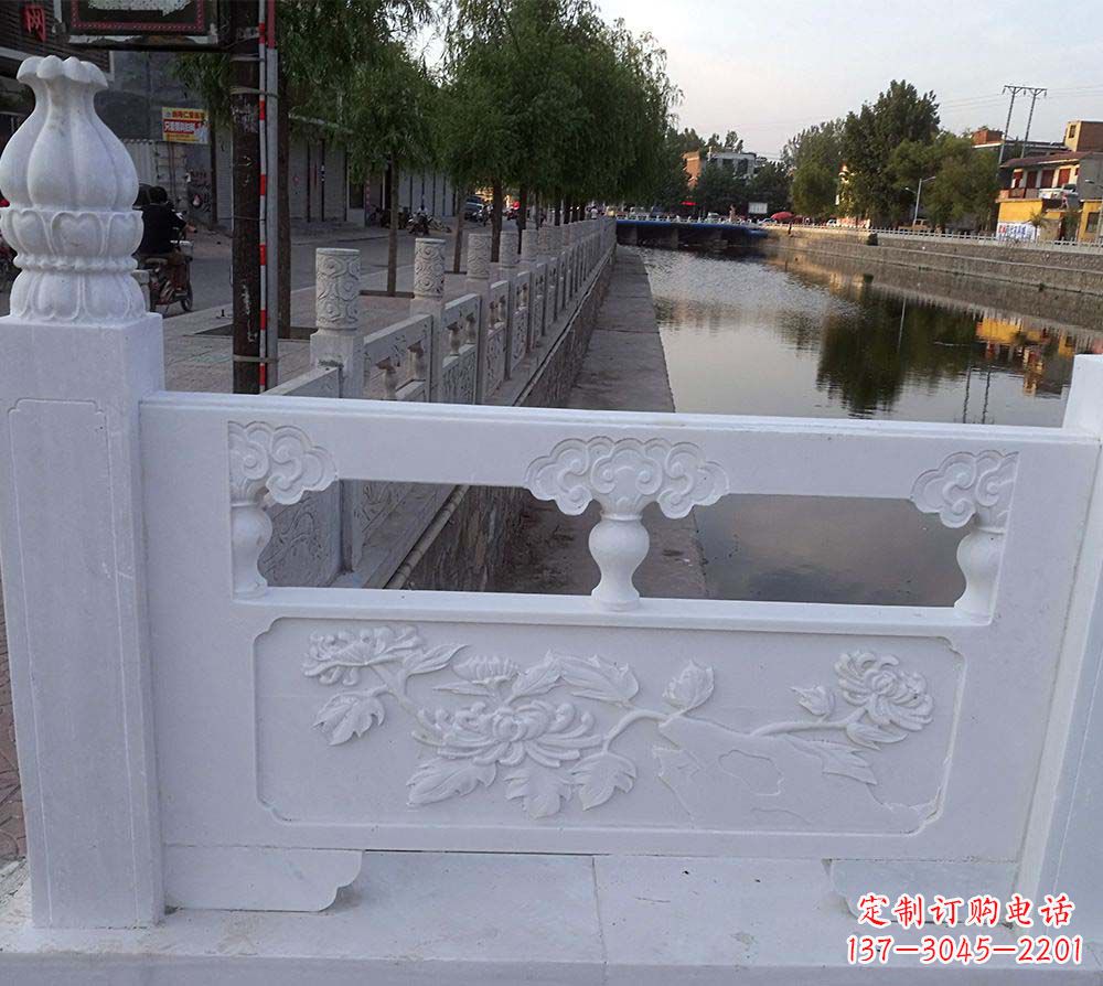 南京大理石荷花栏板雕塑