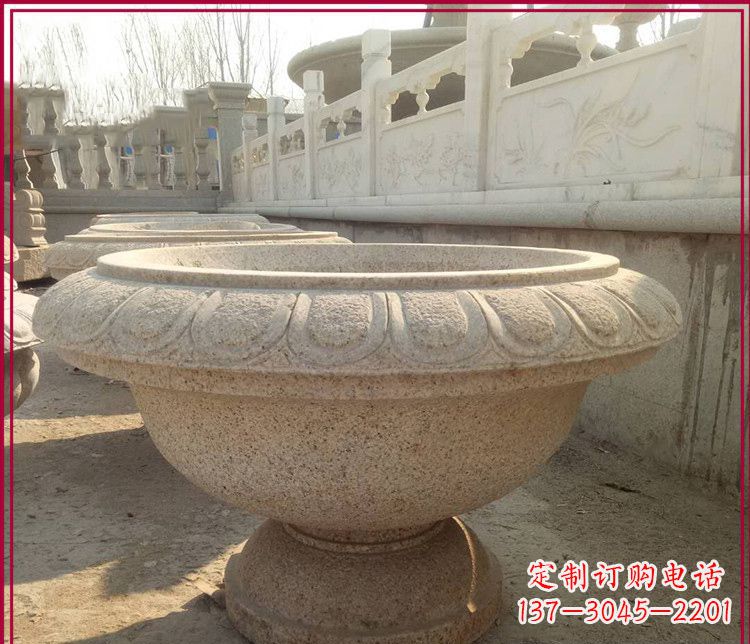南京大理石花盆雕塑