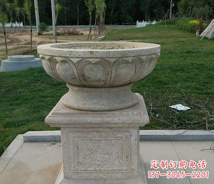 南京大理石花盆石雕
