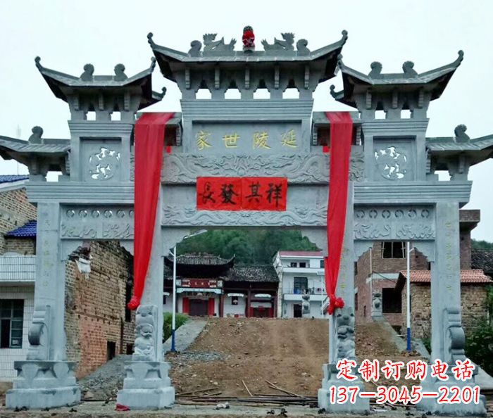南京精美大理石牌坊雕塑
