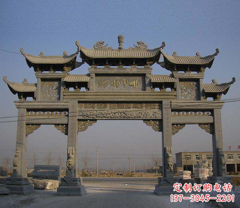 南京大理石牌楼雕塑定制