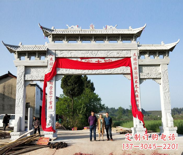 南京精美大理石牌坊雕塑