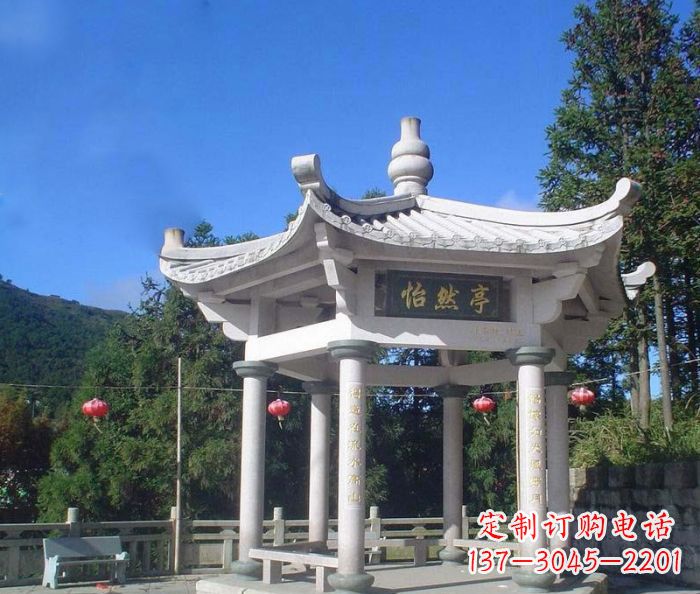 南京大理石凉亭石雕 (2)