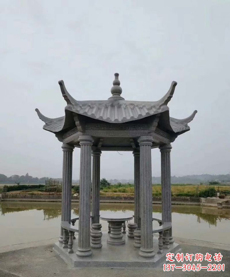 南京大理石凉亭石雕塑