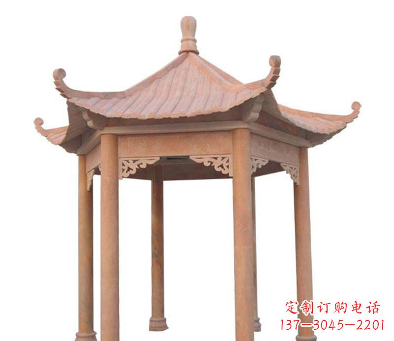 南京大理石六角凉亭