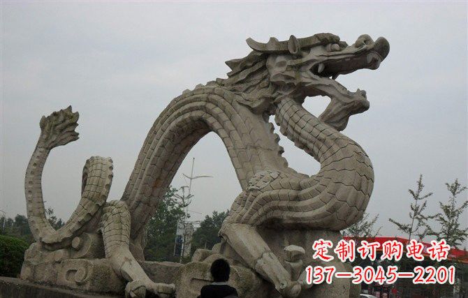 南京大理石龙雕塑 (2)