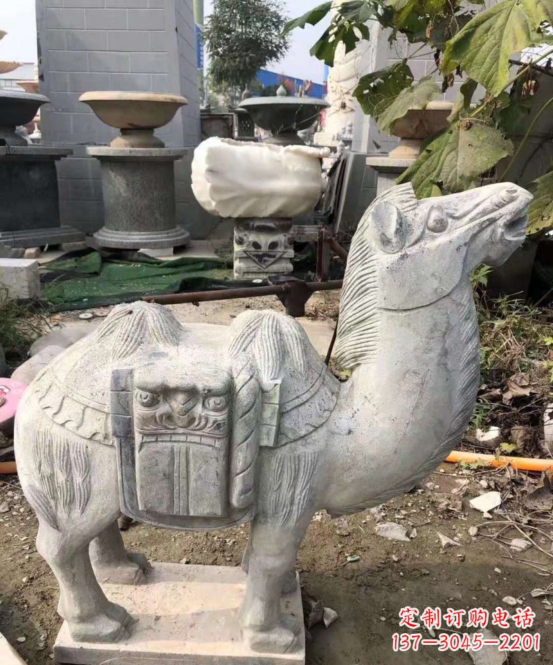 南京精美大理石骆驼雕塑