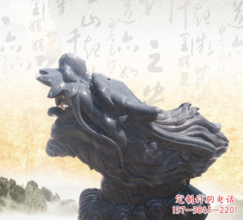 南京新潮大理石龙头雕塑