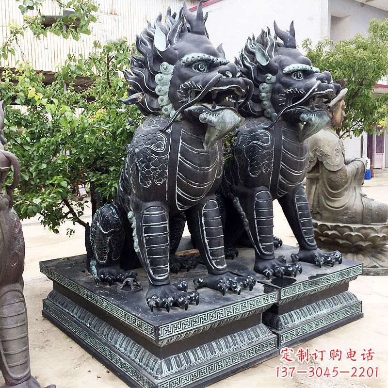 南京象征威严的大理石麒麟雕塑