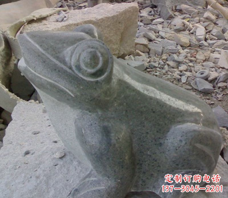 南京大理石青蛙石雕-质感细腻引人注目
