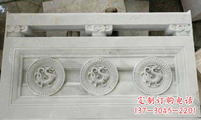 南京精美青龙石浮雕栏板雕塑