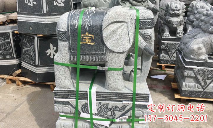 南京大理石大象门口石雕