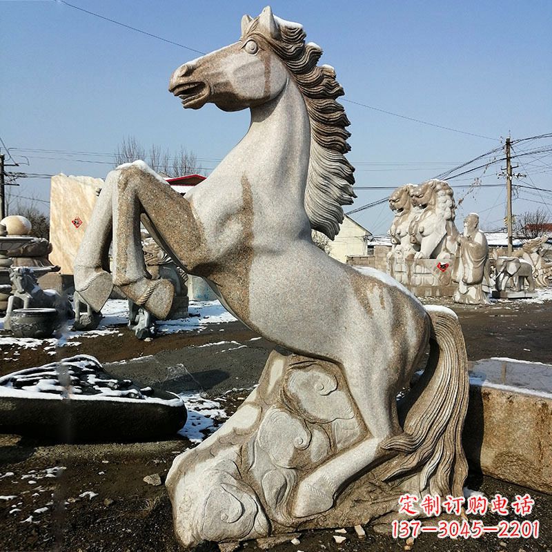 南京大理石生肖马动物雕塑