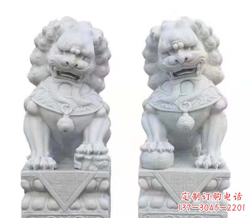 南京大理石狮子雕塑震撼视觉、传承文化