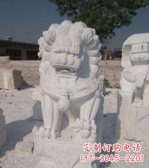 南京精美大理石狮子雕塑