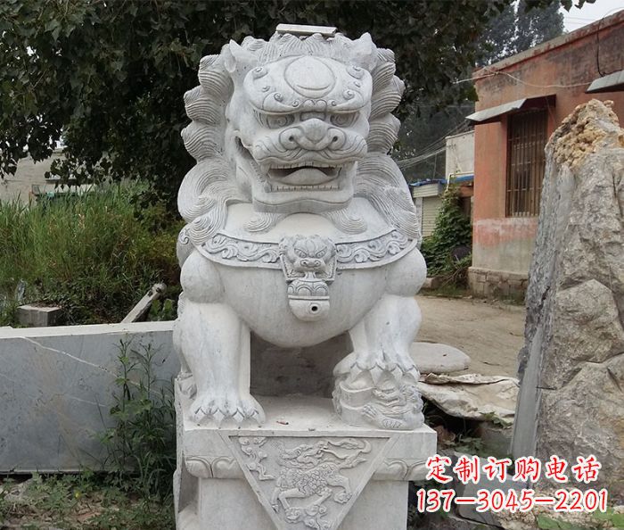 南京大理石狮子庭院景观石雕