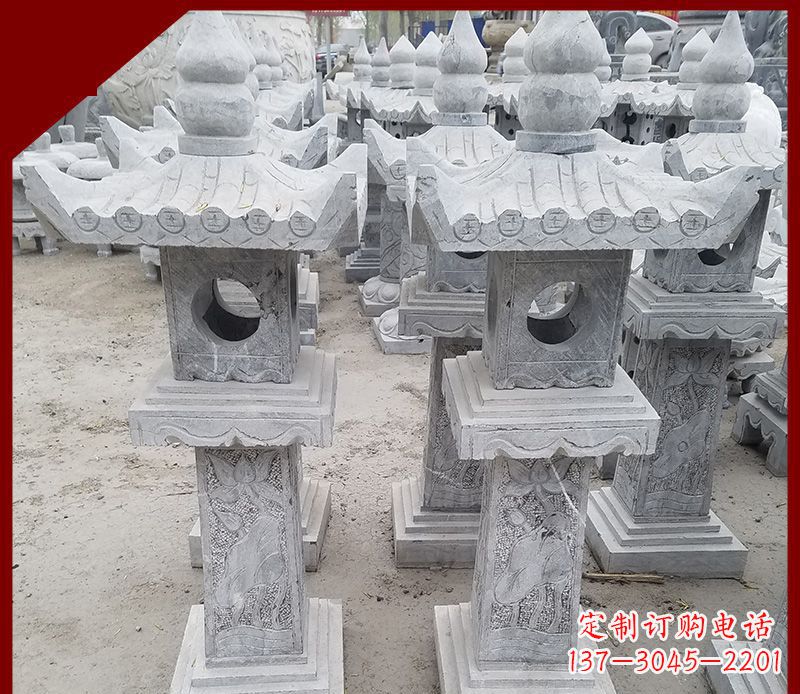 南京精美大理石石灯笼雕塑