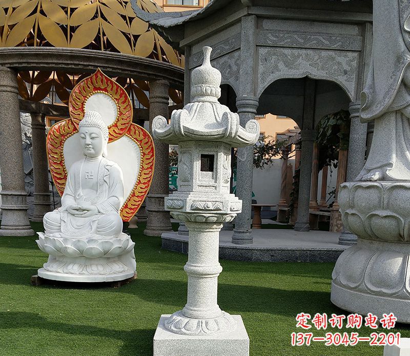 南京大理石石灯笼寺庙石雕