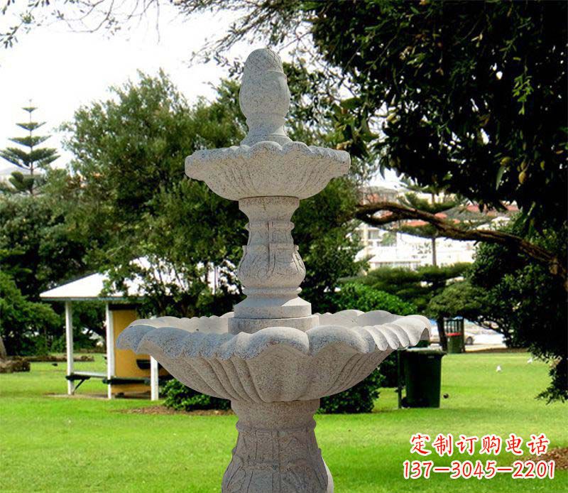 南京大理石双层喷泉公园石雕