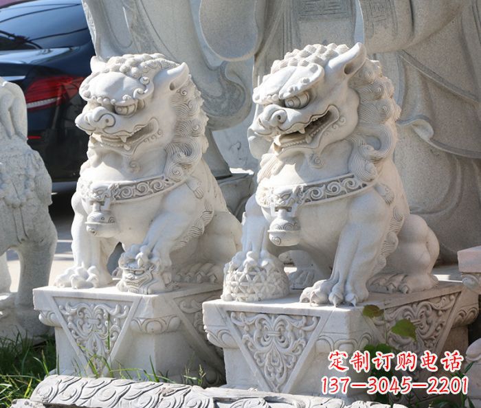 南京大理石寺庙石狮子 (4)