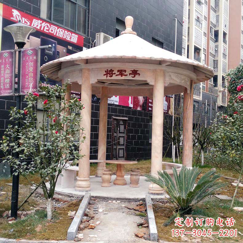 南京精美大理石凉亭雕塑