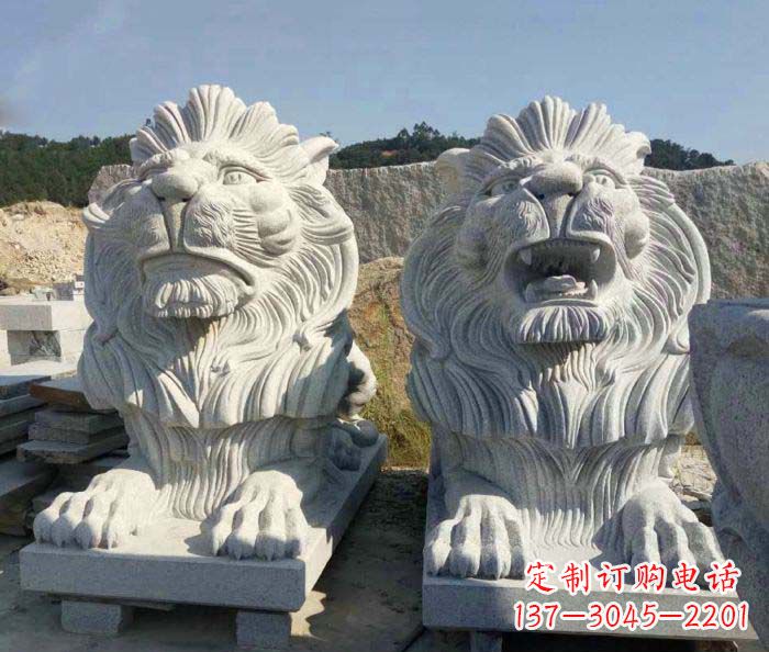 南京大理石西洋欧式石狮子雕塑