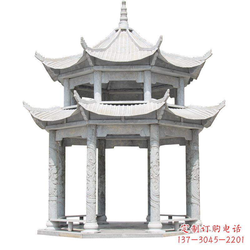 南京大理石古建凉亭雕塑