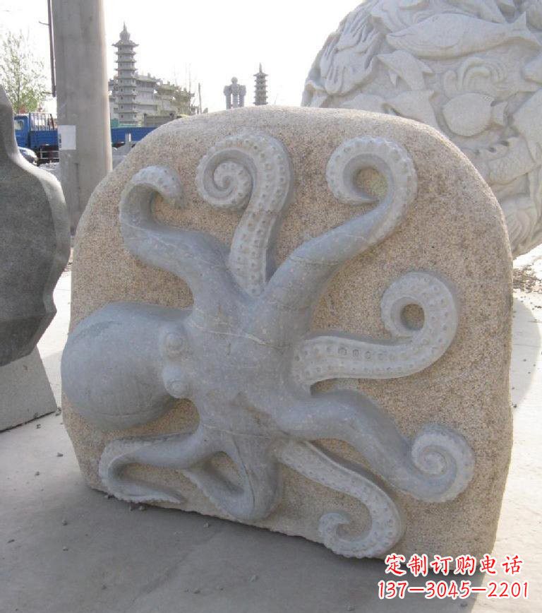 南京精美大理石章鱼雕塑
