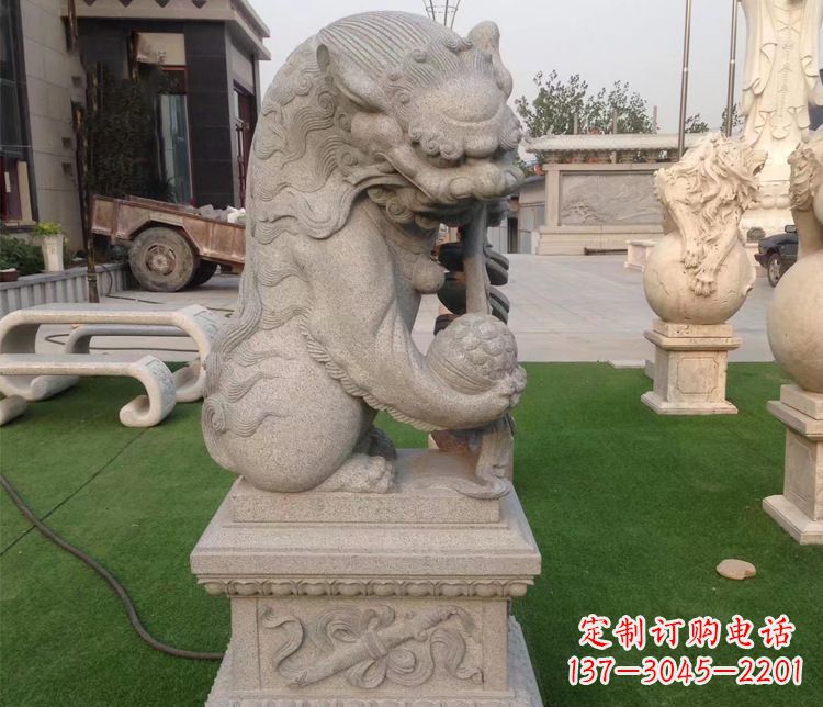 南京优雅精致的大理石独角兽雕塑