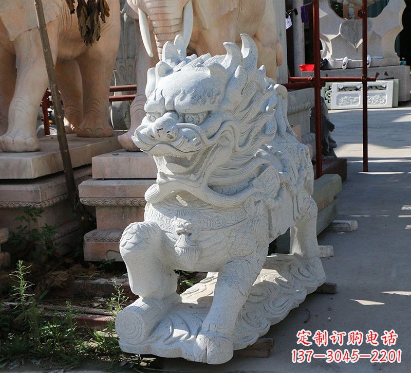 南京大理石镇宅——麒麟雕塑