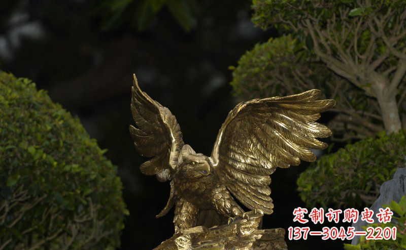 南京精美大鹏展翅老鹰铜雕