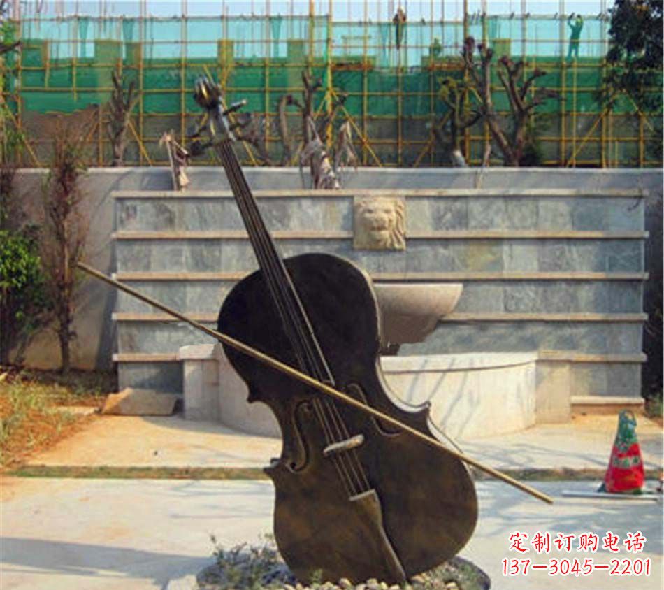 南京精美大提琴铜雕