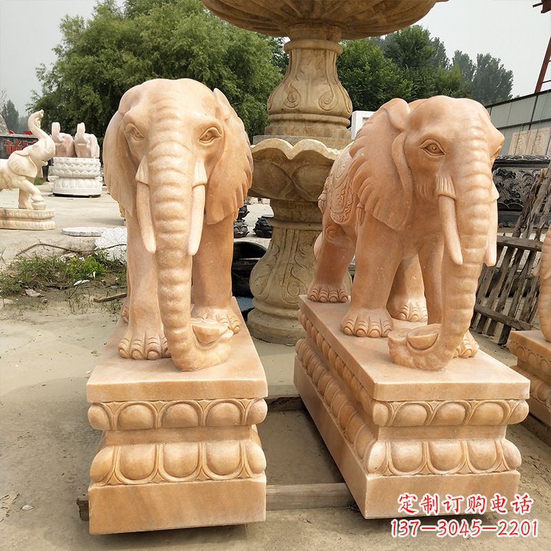 南京大象石雕艺术品