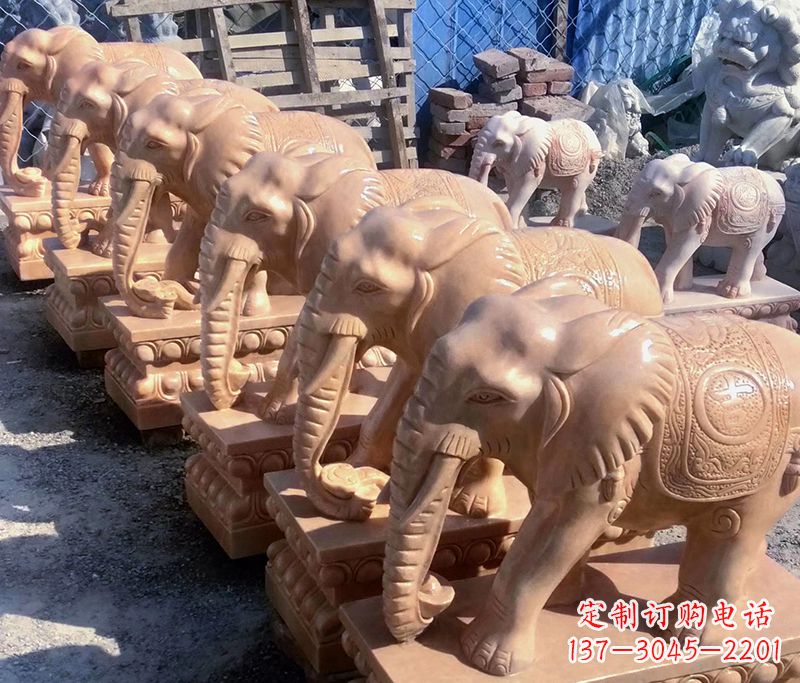 南京大象喷水石雕