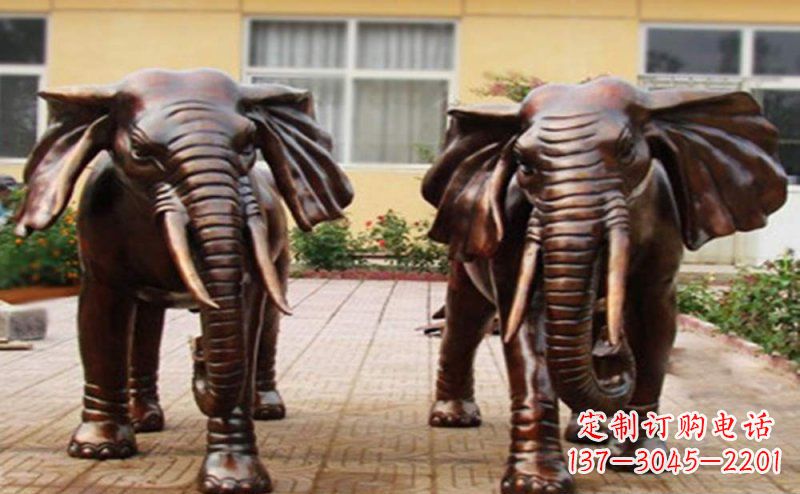 南京大象铜雕广场动物雕塑 (2)