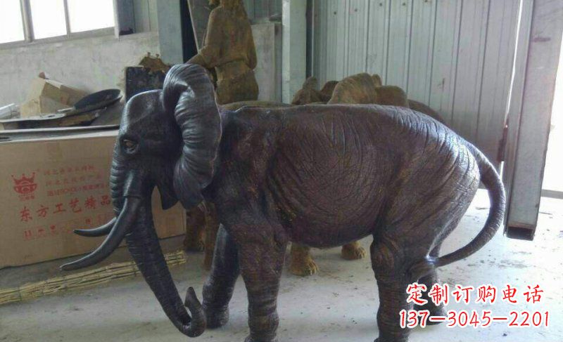 南京大象铜雕广场动物雕塑