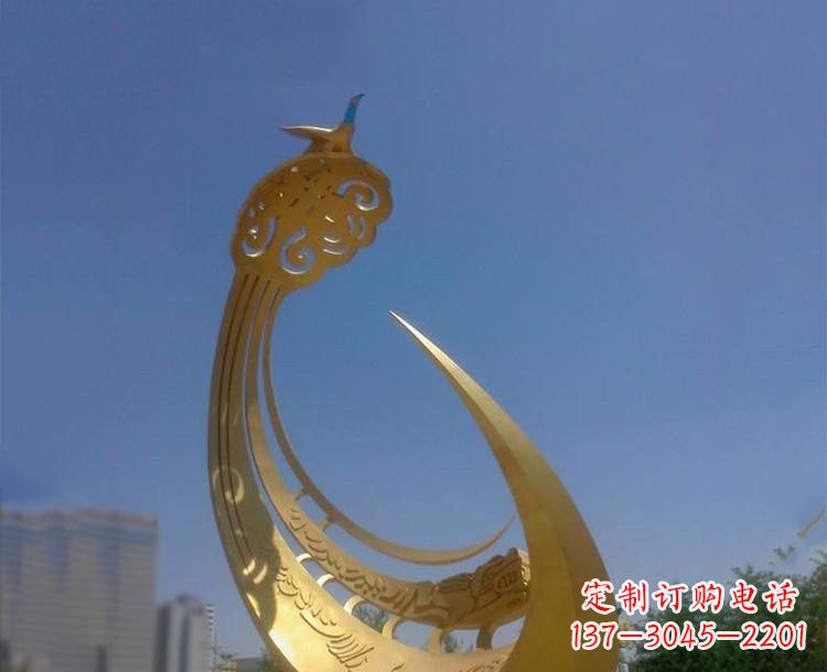南京不锈钢创意凤凰雕塑