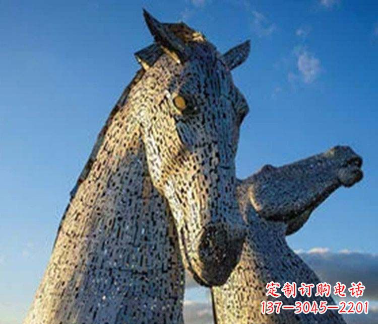 南京大型不锈钢抽象马雕塑