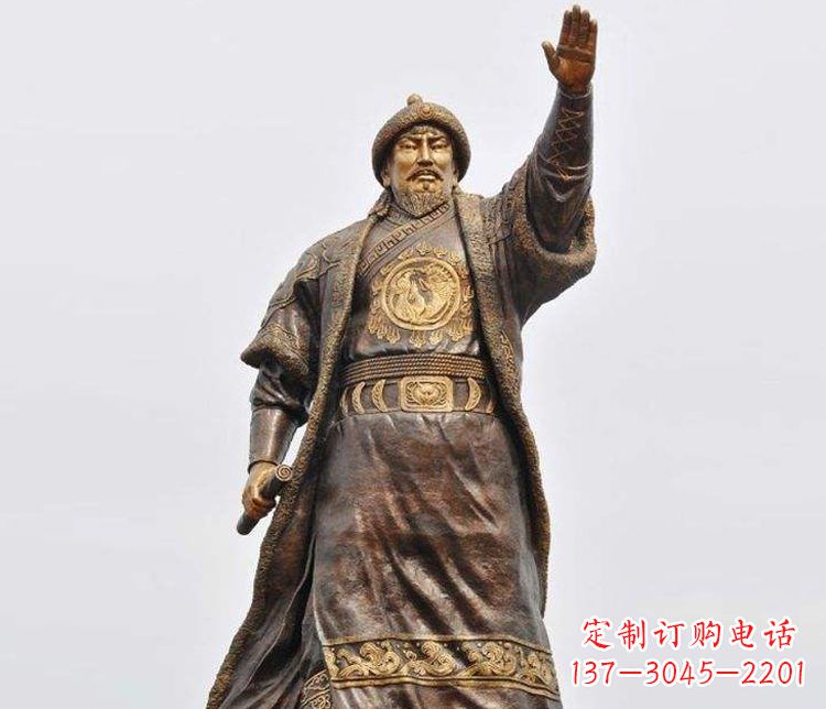 南京大型成吉思汗铜雕