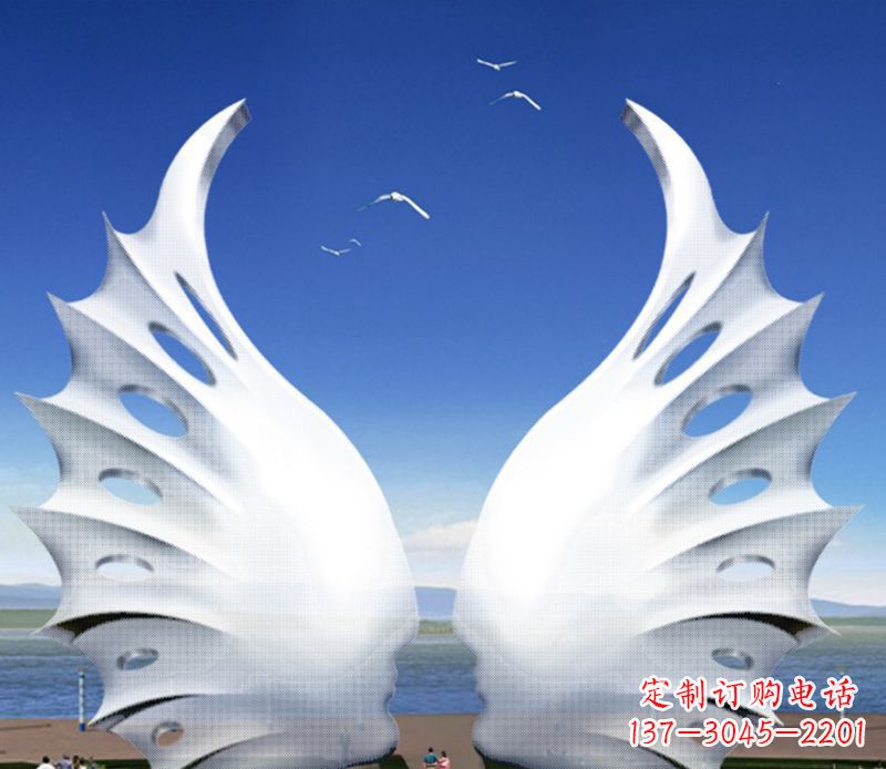 南京不锈钢翅膀雕塑