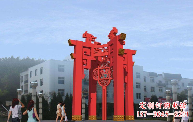 南京不锈钢灯笼雕塑