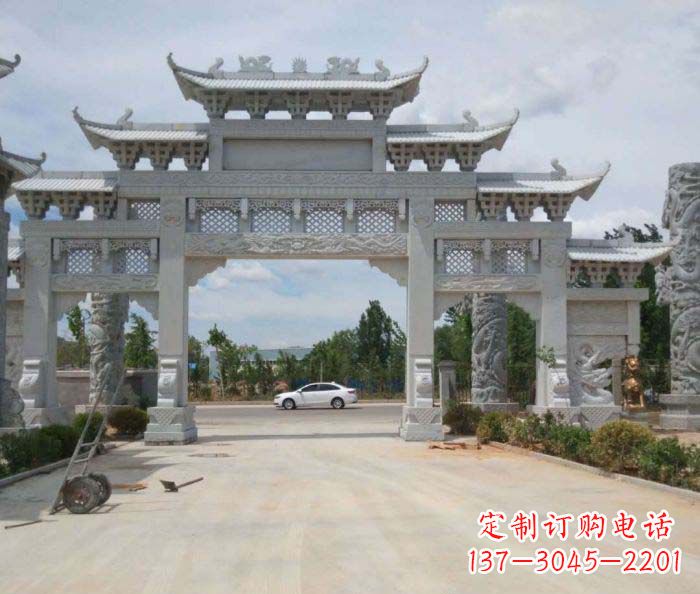 南京大型村口牌坊石雕
